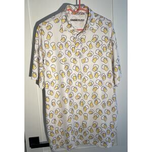 Shank It Golf Beer Stein Mug Polo Men’s L Jersey Shirt